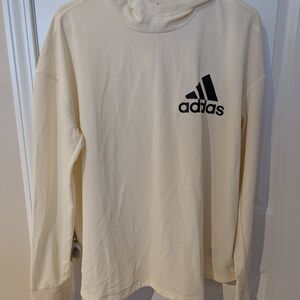Adidas Cream Hoodie with Black Logo